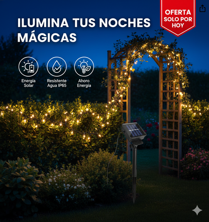 LUCES SOLARES CALIDAS DE NAVIDAD