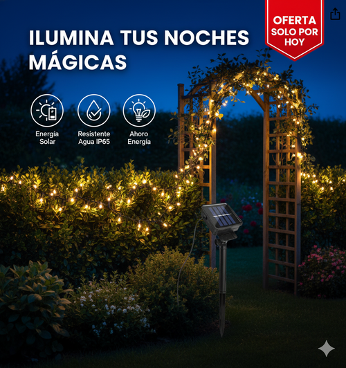 LUCES SOLARES CALIDAS DE NAVIDAD