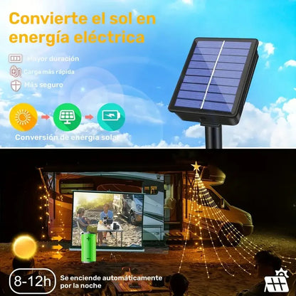 LUCES SOLARES CALIDAS DE NAVIDAD