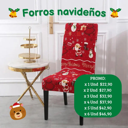 Fundas para sillas navideñas